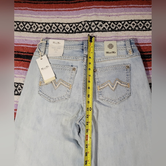 Miss Me size 30 Light Wash High Rise wide leg Jeans - Picture 10 of 14